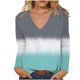 thumbnail image 1 of Camisas Para Mujer Casual Suelta Con Cuello en V Tie-Dye Estampado Blusa de Manga Larga Camiseta Tops Odeerbi ODB128216, 1 of 5