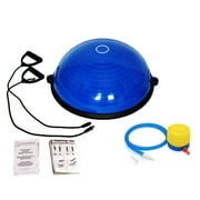 X Factor Balance Ball Trainer Half Yoga Exercise Ball with Resistance Bands and Foot Pump for Yoga Fitness Home Gym Workout