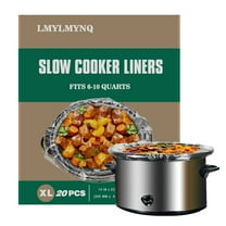 LMYLMYNQ Slow Cooker Liner, Size: 14 inches × 22 inches, Includes 20 Extra Large Cooking Bags, Suitable for 6-10 Liter Capacity Slow Cooker Cooking Trays, Multifunctional Durable Plastic Liner Bags.