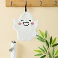 thumbnail image 5 of Anhility Ghost Shape Hand Towels Halloween Thickened Bathroom Kitchen Decor Dish Towels Clean, Super Soft Absorbent Hanging Hand Towels for Halloween, 8.27"x6.89, 5 of 6