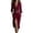 Wine, variant on Women's Suede Long Shirt Dresses Lapel Long Sleeve Solid Color Casual Loose Midi Fall Spring Dresses with Belt