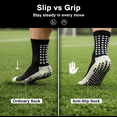 thumbnail image 6 of 4 Pairs Youth Grip Soccer Socks Grip Socks Kids Boys Girls Athletic Sport for Baseball Football Basketball, 6 of 6