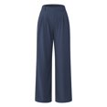 thumbnail image 7 of Jxximdong Palazzo Pants for Women, Elegant Loose Wide Leg Pants Plain Lightweight Stretchy Casual Trousers with Pockets, Blue Womens Casual Trousers, 7 of 7