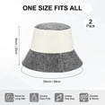 thumbnail image 2 of Uxcell 2-Pack Sauna Hat for Women and Men, Felt Sauna Cap Vaporarium Soft Durable Comfortable Breathable [Gray Top, White Bottom], 2 of 6