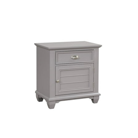 New Classic Furniture Jamestown Wood 1-Drawer Nightstand, Gray