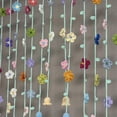 thumbnail image 6 of QenASHaing Handmade Crochet Flower Door Curtain, Boho Knitted Flower Garland with Tassels, Decorative Hanging Backdrop for Bedroom Wall Door Window, 6 of 7