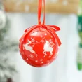 thumbnail image 1 of Christmas Ball Tree Hanging Ornaments Santa Snowman Pattern Red White Ball for Xmas Tree Decor Holiday Party Wedding Decoration, 1 of 5