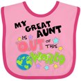 thumbnail image 3 of Inktastic My Great Aunt is out of This World Boys or Girls Baby Bib, 3 of 4