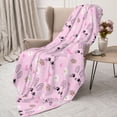 thumbnail image 3 of Sikiie Rabbit Face Cozy Flannel Fleece Throw Blanket: Lightweight & Thick for All Seasons - Perfect for Women, Men, & Kids"80"x60", 3 of 6