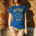 thumbnail image 3 of Buffalo Classic Hockey Arch - Sports Team T Shirt - X-Large - Royal, 3 of 5