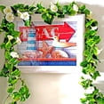 thumbnail image 2 of 2pcs Artificial Vine Morning Glory Hanging Foliage Home Vine Home Decor Decor Simulation Vine Plant white, 2 of 9