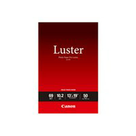 Canon Photo Paper Pro Luster LU-101 - Photo paper - luster - 10.2 mil - 13 in x 19 in - 260 g/m��� - 50 sheet(s) - for PIXMA iP4870, MX357, PRO-1, PRO-10, (Best Paper For Canon Pro 100)