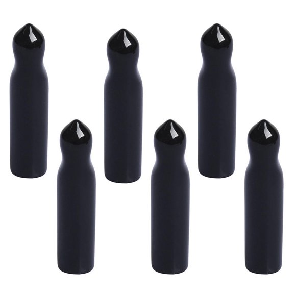 UPOUART 6Ud Tapas De PVC Para De Licor Con Vertedor Y Color Negro Para Hogar