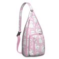 thumbnail image 1 of Pet Lover's Vintage Cat Sling Bag - Floral Cat Design Shoulder Backpack (Organized Multi-Pocket, Stylish & Functional), 1 of 4