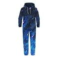 thumbnail image 2 of Psesaysky Mens Jumpsuit Halloween Face Print Pajama Unisex One Piece Playsuit Adult Onesie With Hood, Size 4XL, 2 of 7