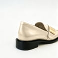 thumbnail image 4 of Women's Vintage Flat Loafers, Soft Cushioned Insole, Low Block Heel, Durable Rubber Outsole, Slip-On Comfort, Wide Toe Room, Casual Office Walking Shoes Beige G, 4 of 7