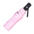 thumbnail image 3 of Paraguas automático completo, paraguas plegable portátil, resistente a los rayos UV, para días lluviosos y soleados, color rosa, 3 of 12