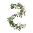 thumbnail image 3 of deevoka Artificial Peony Garland Floral Garland Flower Arrangement Greenery Garland Rose Peony Vine for Wedding Home Party Decoration, 3 of 9