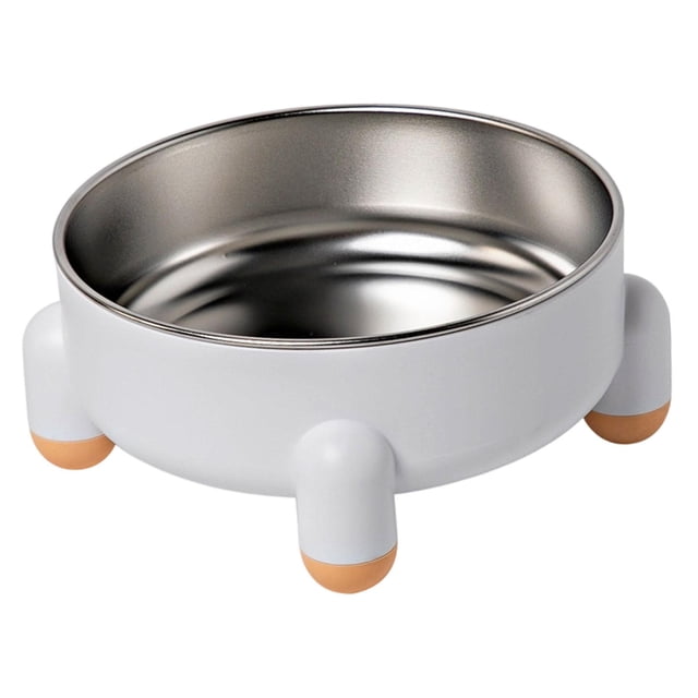 Tazón de gato práctico anti -slurdhing bebiendo comida simple y plato de agua Amarillo