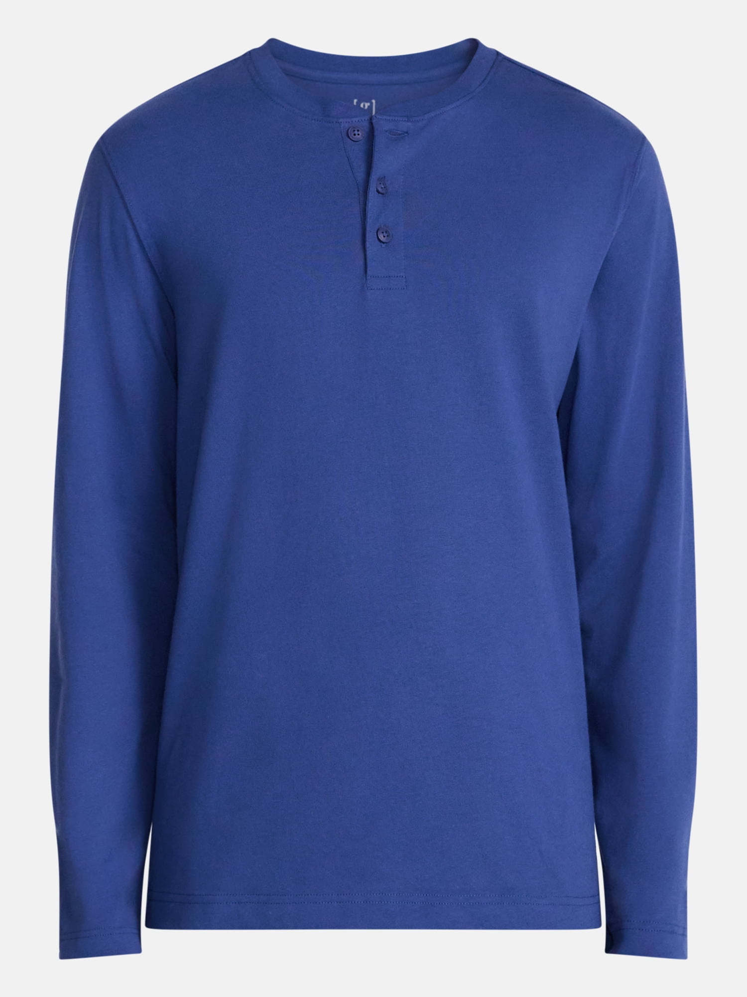 George Men's Henley Shirt with Long Sleeves, Sizes S-5XB