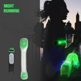 thumbnail image 1 of Brazalete con luz LED premium de 4 piezas, correa de cinturón para correr de silicona ajustable y reflectante/resistente al agua que brilla en la oscuridad (verde), 1 of 4