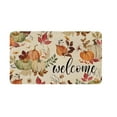 thumbnail image 2 of HomeKingdee Pumpkins Leaves Fall Door Mat Welcome Decorative Doormat Autumn Harvest Thanksgiving Rustic Low-Profile Floor Rug Switch Mat, 2 of 6