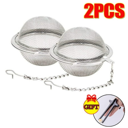 

Stainless Steel Mesh Tea Infuser Tea Ball Tea Strainer Tea Diffuser Tea Steeper for Filtering Tea(2PCS)