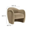 thumbnail image 3 of Compose Accent Chair in Taupe, 3 of 9