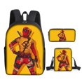 thumbnail image 1 of Deadpool Deadpool Bag Three-piece Set, Student Shoulder Bag, 3D Printing, Game Characters, Travel Bag-week, 1 of 3