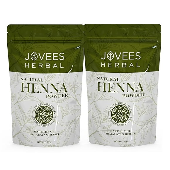Jovees Herbal Mehandi/Henna Powder || For Extra Conditioning | Control Hair Fall & Repairs Damaged Hair | 75g (Pack of 2)