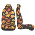 thumbnail image 3 of Pofeuu Colorful Maple Leaves Print Automotive Car Seat Covers Flat Cloth Full Set Seat Covers,Car Seat Covers front seats for Cars Trucks and SUVs(Two packs), 3 of 7