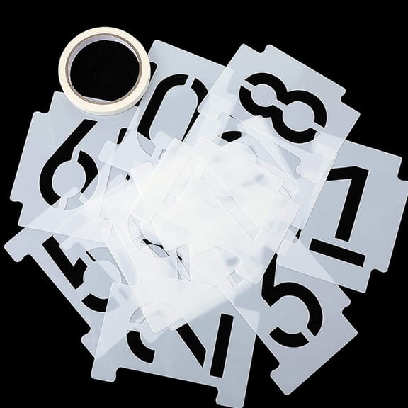 Raindrops  Painting Template Stencils for Crafts Reusable Number Numbers Scrapbooking Child White