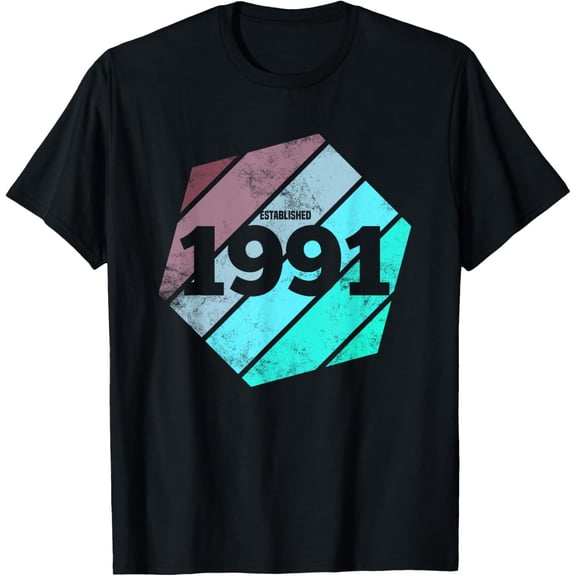 Exquisite and comfortable-Established 1991 Vintage Birthday Retro Est 1991 T-Shirt