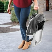 Chicco QuickSeat Table Hook-on Chair with Snap-on Tray - Graphite (Grey), New