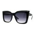 thumbnail image 2 of SA106 Womens Mod Oversized Square Cat Eye Sunglasses Black Smoke, 2 of 4