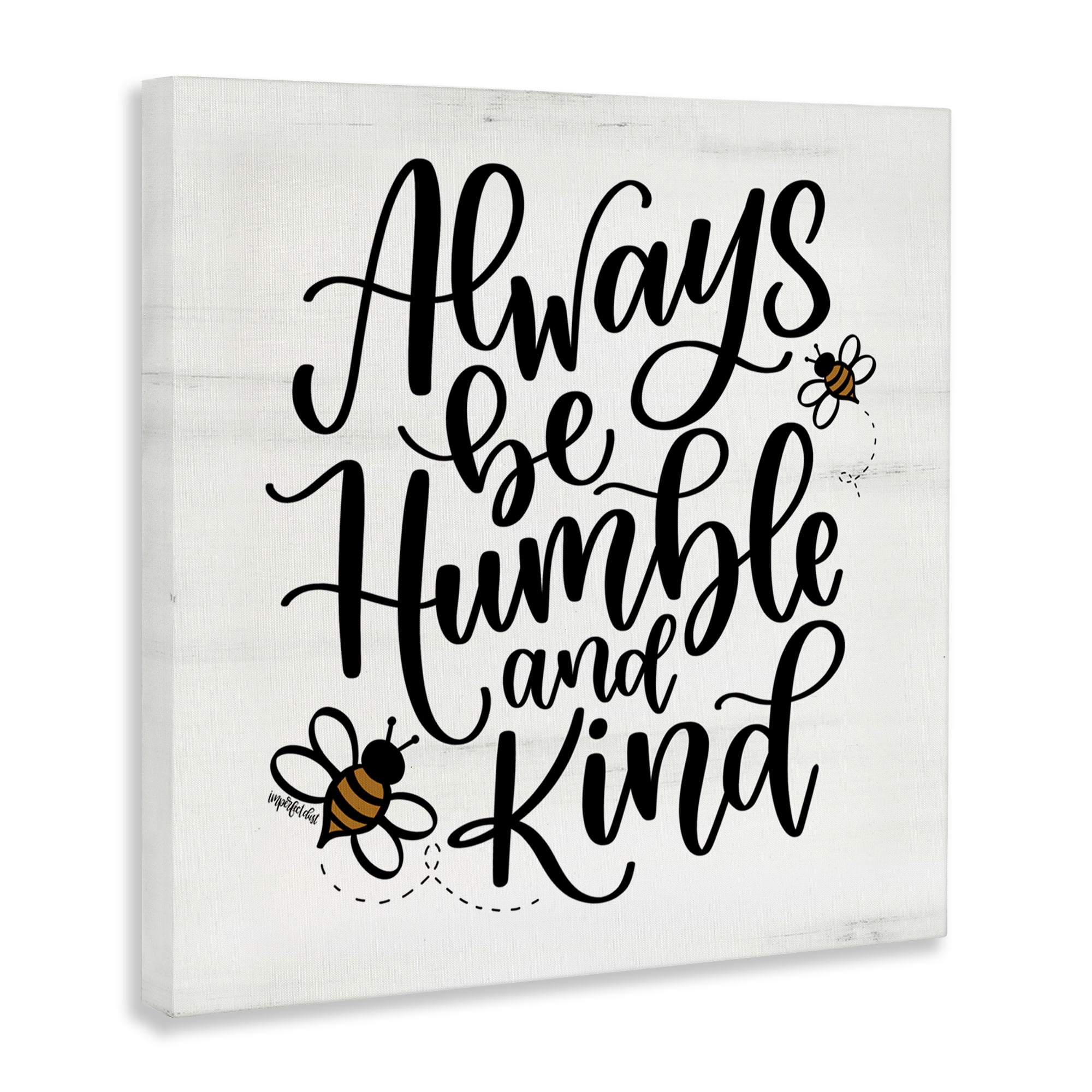 Stupell Industries Inspiring Humble & Kind Animals Painting Wrapped Canvas Art Print Wall Art, 17 x 17