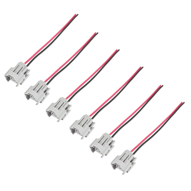 6uds Coche Combustible Inyector Conector Cable Combustible Inyector Enchufe Cable