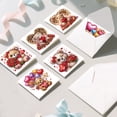 thumbnail image 7 of 6pcs Diamond Painting Kit Greeting Cards, Heart Bear Design 5D Handmade Art Birthday Holiday Cards with Envelopes, Christmas Gift, 7 of 7