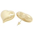 thumbnail image 1 of Arete Corazón Liso Pulido Dorado Chapa de Oro 18K Horoz WH558, 1 of 4