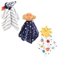 thumbnail image 1 of Manta de Seguridad Hudson Baby con Carita de Animal para Bebé, Paquete de 3, 35x35 cm, 1 of 5