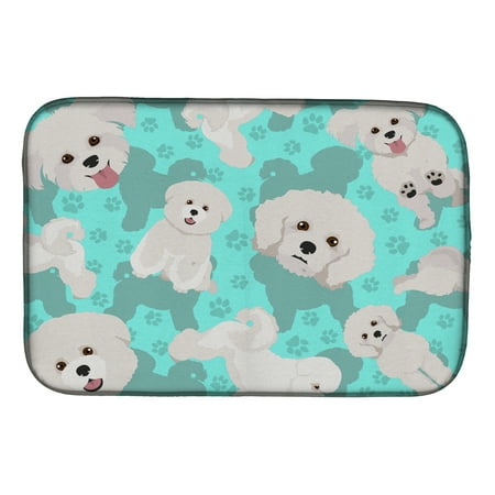 

Bichon Frise Dish Drying Mat 14 in x 21 in