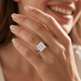 thumbnail image 4 of Pompeii Certified 2 1/2Ct Princess Cut Diamond Engagement Ring 14k Gold or Pt Lab Grown, 4 of 4