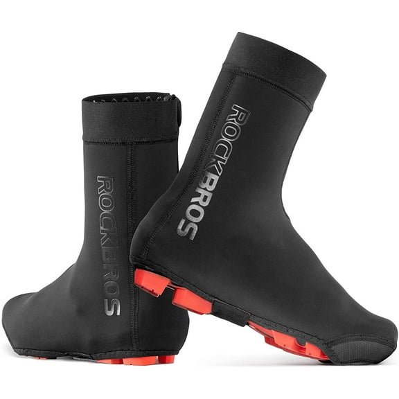 ROCKBROS Cycling Shoe Covers Warm Bike Shoe Cover Warmer Water Resistant Windproof Bicycle Overshoes for Mountain Road Bike Shoes