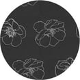 thumbnail image 1 of Ahgly Company Machine Washable Indoor Round Transitional Midnight Gray Area Rugs, 3' Round, 1 of 7