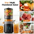 thumbnail image 3 of Aeitto EasePress Juicer, Juicer Machines with 5.9" Extra Wide Feed Chute, 3-IN-1 Strainers (Juice & Sorbet & Nut Milk), Slow Masticating Juicer Easy to Clean, Powerful AC Brushless Motor, 3 of 6