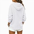 thumbnail image 3 of NOLDARES Womens Zip Up Hoodies Half Zip Pullover Fall Winter Oversized Workout Sweatshirts Y2k Zipper Jackets With Pockets(White,M), 3 of 5