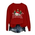 thumbnail image 6 of Womens Christmas Tops Funny Round Neck Long Sleeve Christmas Tree Printed Shirts Casual 2025 Fall Xmas Tunic Blouse Wine XXL, 6 of 6
