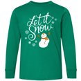 thumbnail image 3 of Inktastic Let It Snow Long Sleeve Youth T-Shirt, 3 of 5