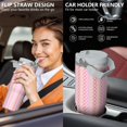 thumbnail image 5 of Modern 30oz Handheld Travel Tumbler with Handle – Double Wall Stainless Steel Insulated Cup, Flip Straw Lid, Leak-Proof & BPA-Free for Hot and Cold Drinks – Durable Coffee & Juice Mug White, 5 of 7
