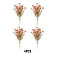 thumbnail image 2 of Flores artificiales Wosthever 4 Uds ecológicas de plástico bajo mantenimiento violeta otoño, 2 of 6
